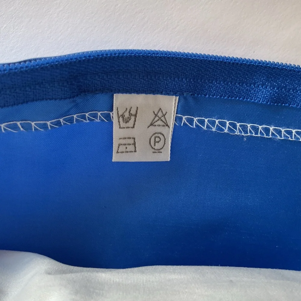 Jim Thompson Blue Silk Accent Pillow Signed